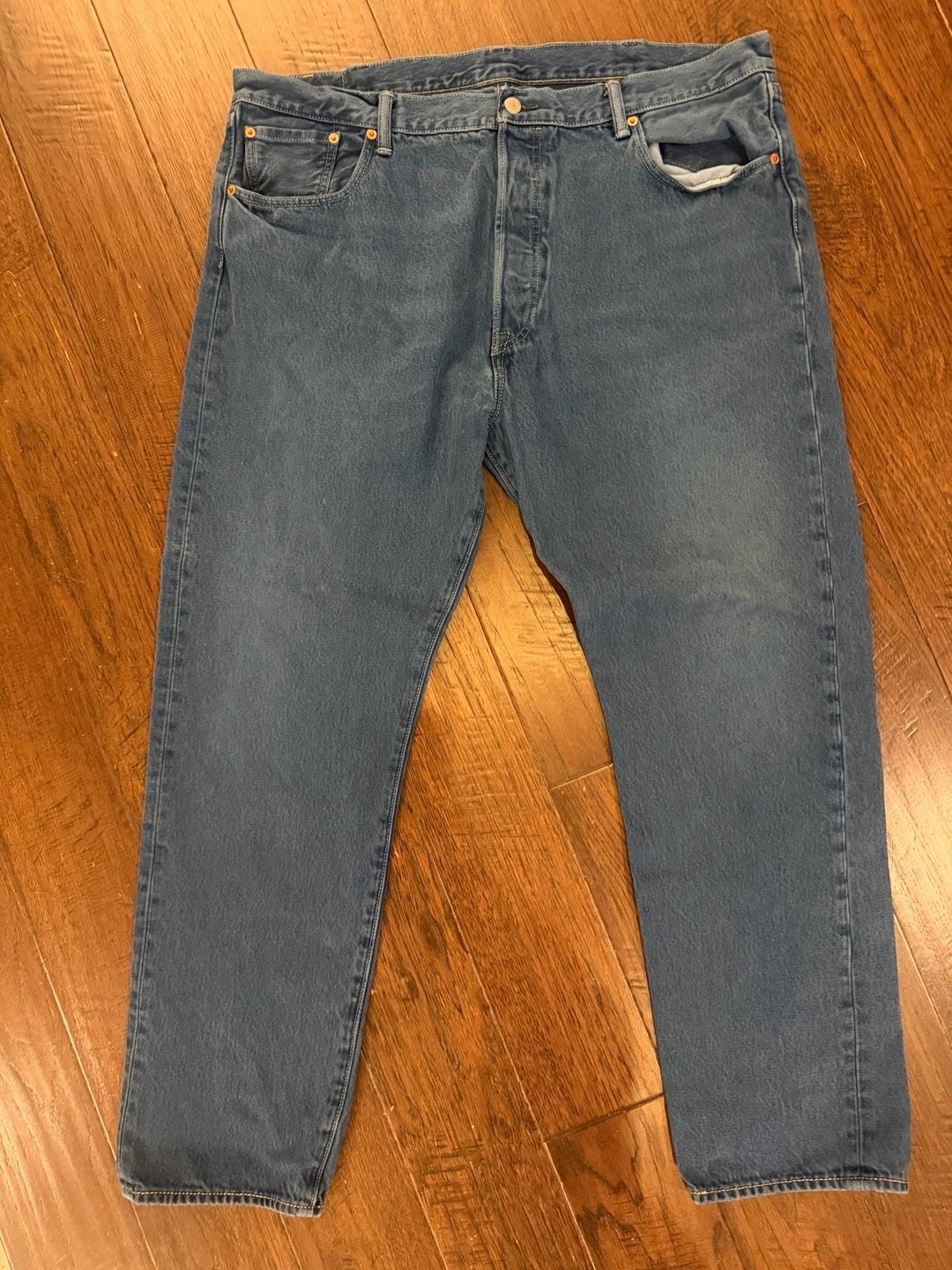 Levis 501 Ct Custom Tapered Jeans Mens 42x32 Discontinued